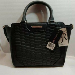 Rampage Women's Convertible Black Handbag shoulder strap crossbody NEW MSRP $78
